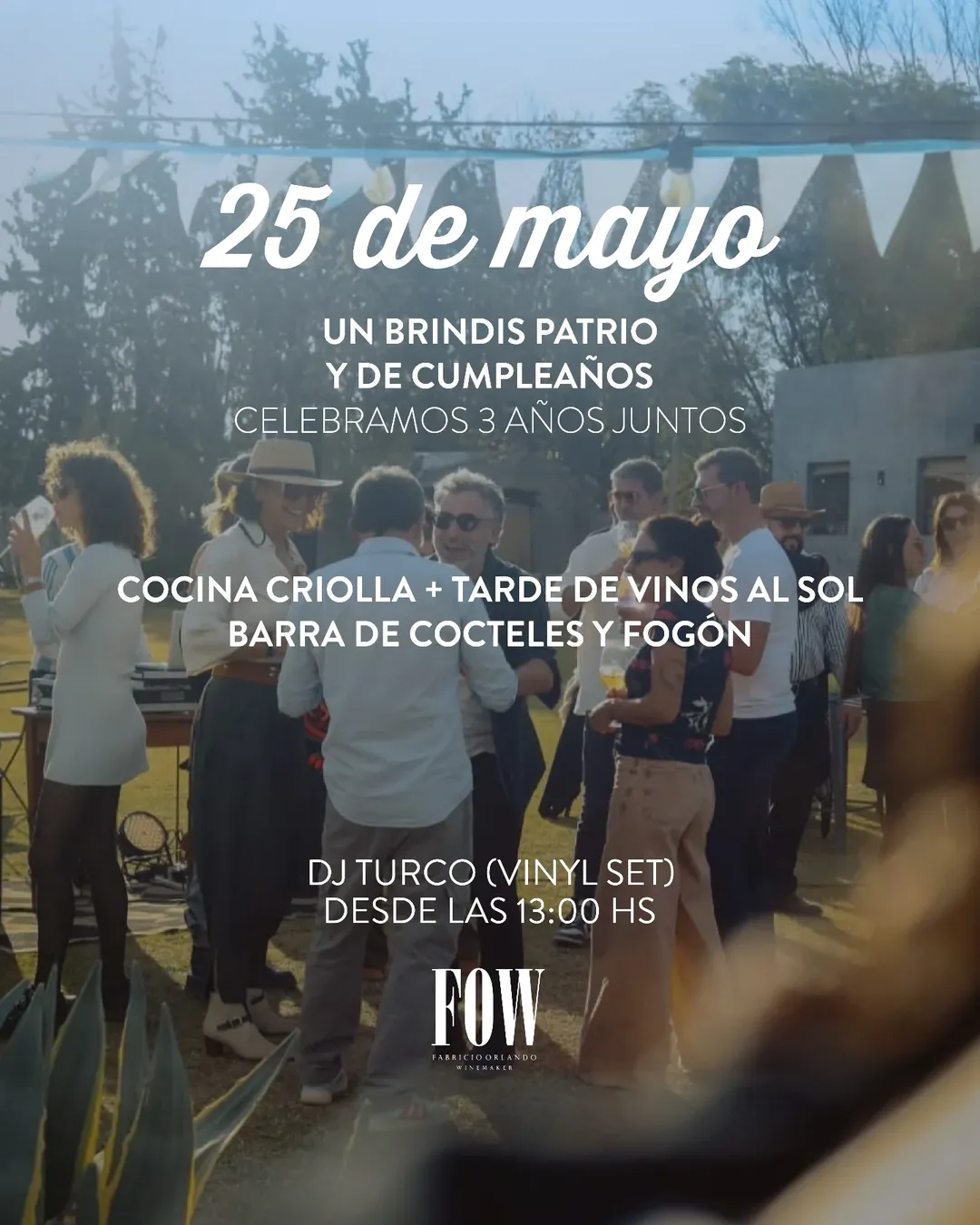 Brindis patrio y Cumpleaños en Bodega Fow