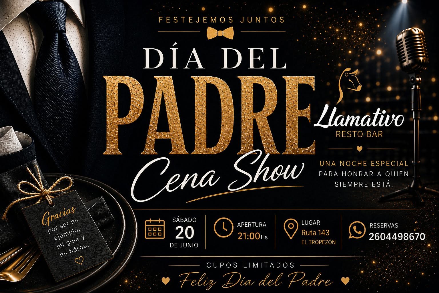 CENA SHOW: DÍA DEL PADRE